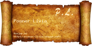 Posner Lívia névjegykártya